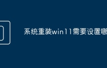 系统重装win11需要设置哪些