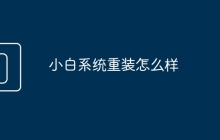 小白系统重装怎么样