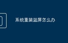 系统重装蓝屏怎么办