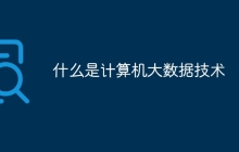 什么是计算机大数据技术