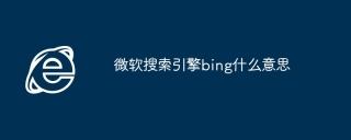 微软搜索引擎bing什么意思
