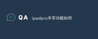 ipadpro手写功能如何