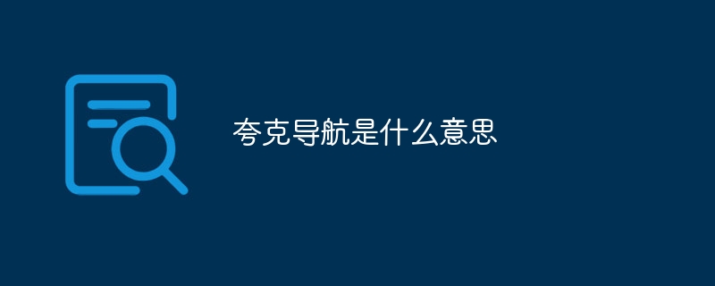 夸克导航是什么意思