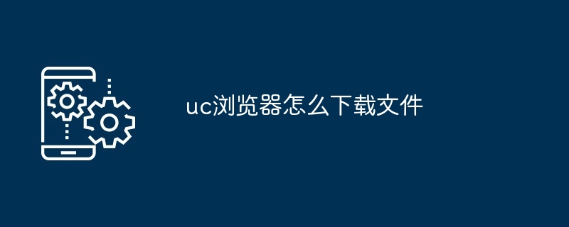 uc浏览器怎么下载文件
