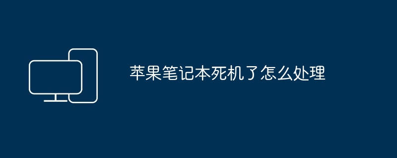 苹果笔记本死机了怎么处理