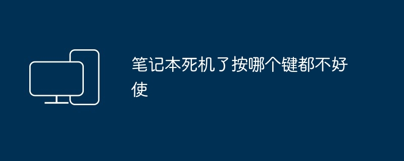 笔记本死机了按哪个键都不好使