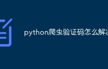 python爬虫验证码怎么解决