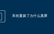 系统重装了为什么黑屏