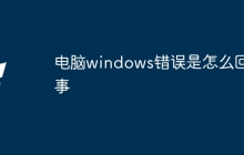 电脑windows错误是怎么回事