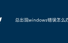 总出现windows错误怎么办