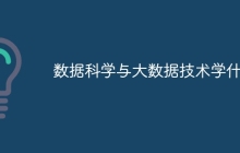 数据科学与大数据技术学什么