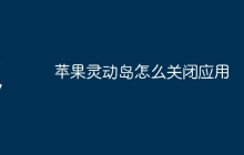 苹果灵动岛怎么关闭应用