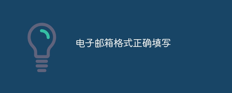 电子邮箱格式正确填写
