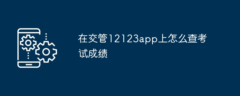 在交管12123app上怎么查考试成绩