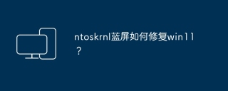 ntoskrnl蓝屏如何修复win11？