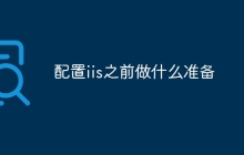 配置iis之前做什么准备