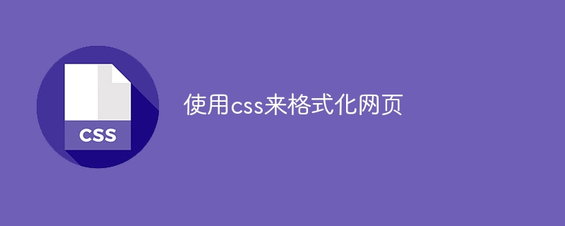 使用css来格式化网页