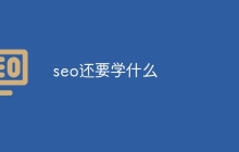 seo还要学什么