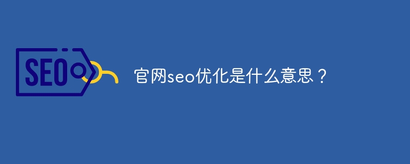 官網seo優化是什么意思？