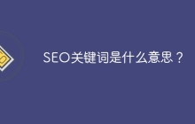 SEO关键词是什么意思？