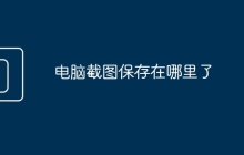 电脑截图保存在哪里了