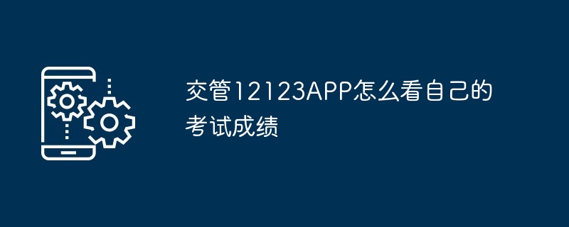 交管12123APP怎么看自己的考试成绩