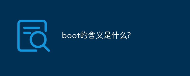 boot的含义是什么?