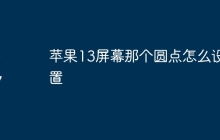 苹果13屏幕那个圆点怎么设置