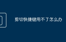 剪切快捷键用不了怎么办