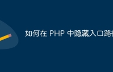 如何在 PHP 中隐藏入口路径