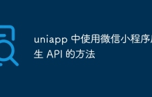 uniapp 中使用微信小程序原生 API 的方法