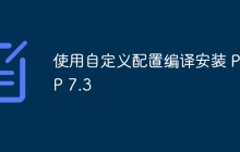 使用自定义配置编译安装 PHP 7.3