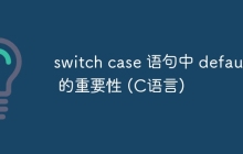 switch case 语句中 default 的重要性 (C语言)