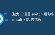 避免 C语言 switch 语句中 default 引起的错误