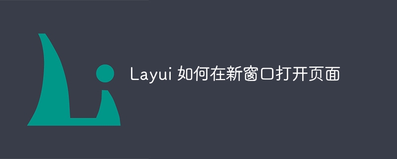 Layui 如何在新窗口打开页面