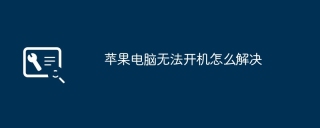 苹果电脑无法开机怎么解决