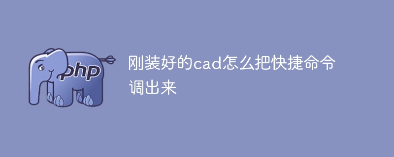 刚装好的cad怎么把快捷命令调出来