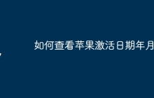 如何查看苹果激活日期年月日