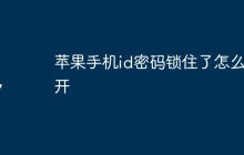 苹果手机id密码锁住了怎么解开