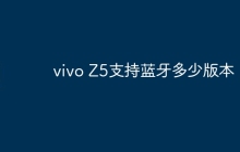 vivo Z5支持蓝牙多少版本