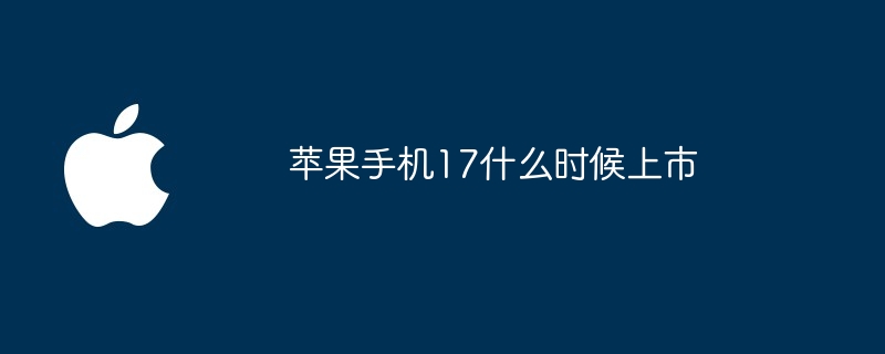 苹果手机17什么时候上市