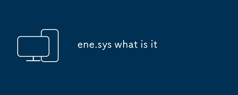 ene.sys それは何ですか