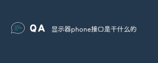 显示器phone接口是干什么的