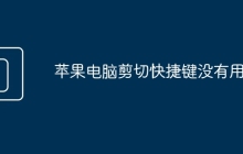 苹果电脑剪切快捷键没有用