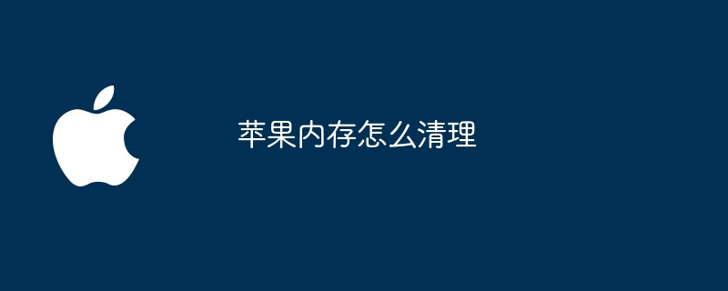 苹果内存怎么清理