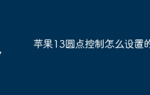 苹果13圆点控制怎么设置的