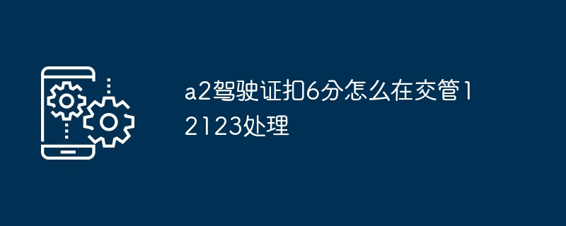 a2驾驶证扣6分怎么在交管12123处理