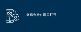 微信分身在哪里打开