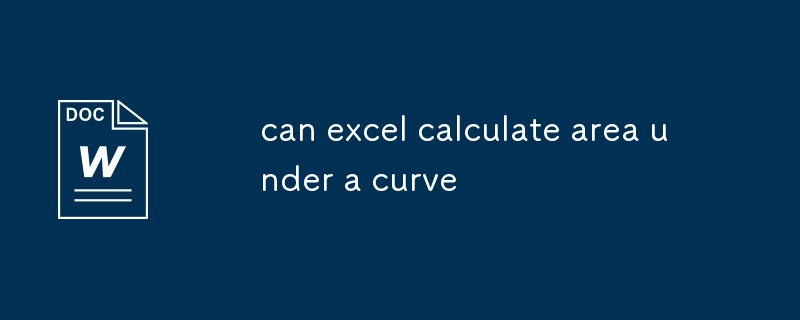 can excel calculate area under a curve