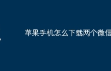 苹果手机怎么下载两个微信
